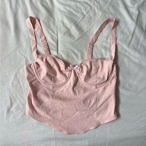 Pink Bustier Crop Top